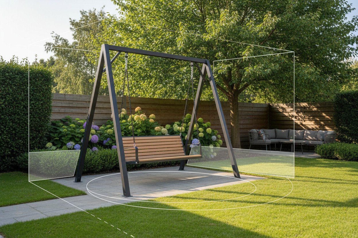 Wymiary i przestrzeń — ile miejsca potrzebuje huśtawka ogrodowa?